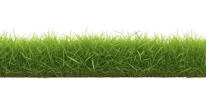 Stretch of zoysia grass, renowned for its carpet-like density and heat tolerance, ideal for warm climates, isolated on transparent background