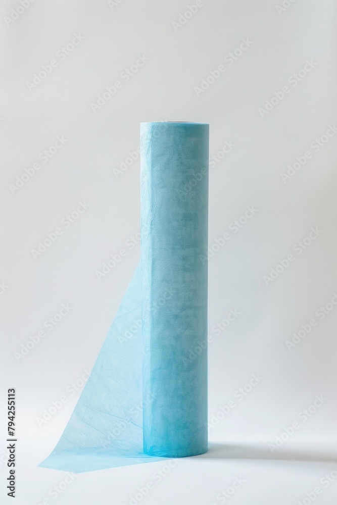 Poster blue tissue roll on a table, versatile image for various uses
