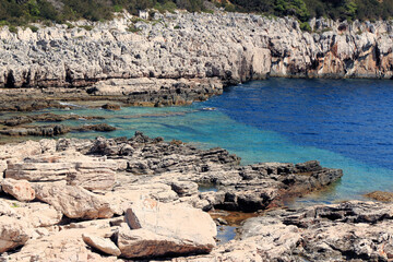 rocks and sea in N.p. Telascica Dugi Otok ,Croatia - obrazy, fototapety, plakaty