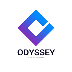 Odyssey Logo design template - Square shape logo icon