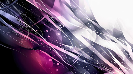 Abstract Swirls and Particles in a Cosmic Dance of Purple Hues
 - obrazy, fototapety, plakaty