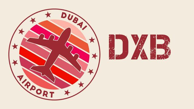 Dubai International Airport intro video. Dubai airport information animation. Elegant 4k video.