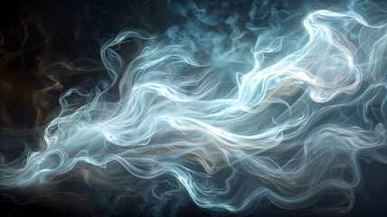 Ethereal mist swirling around undefined shapes, Abstract background - obrazy, fototapety, plakaty