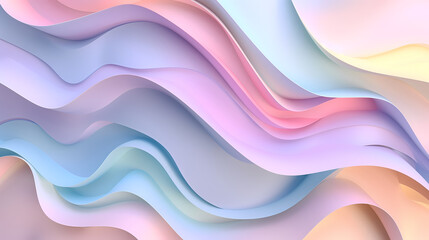 Abstract background with layered rainbow color waves - 794264902