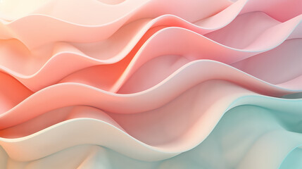 Abstract background with layered rainbow color waves - 794264916