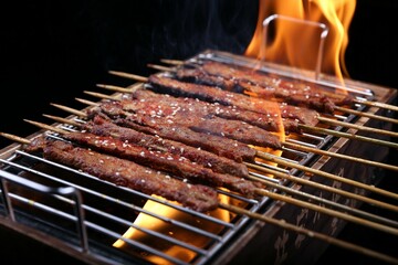 BBQ meat skewers