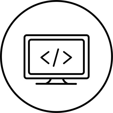 Computer, Coding, Website coding, Web coding, Web designer, developer, coder data, webpages, icon in black
