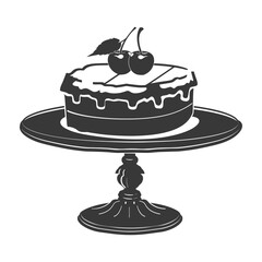 Silhouette cake platter black color only full