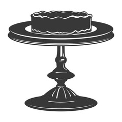 Silhouette cake platter black color only full