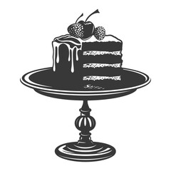 Silhouette cake platter black color only full