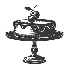 Silhouette cake platter black color only full