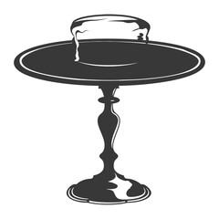 Silhouette cake platter black color only full