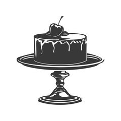 Silhouette cake platter black color only full