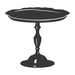 Silhouette cake platter black color only full