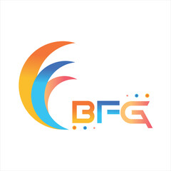 Fototapeta na wymiar BFG letter technology Web logo design on white background. BFG uppercase monogram logo and typography for technology, business and real estate brand. 