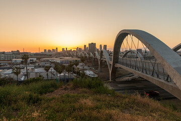 bridge at sunset