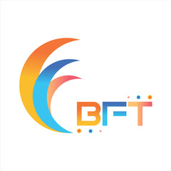 BFT letter technology Web logo design on white background. BFT uppercase monogram logo and typography for technology, business and real estate brand.
