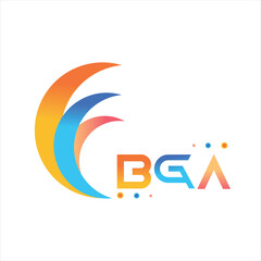 BGA letter technology Web logo design on white background. BGA uppercase monogram logo and typography for technology, business and real estate brand.

