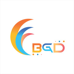 Fototapeta na wymiar BGD letter technology Web logo design on white background. BGD uppercase monogram logo and typography for technology, business and real estate brand. 