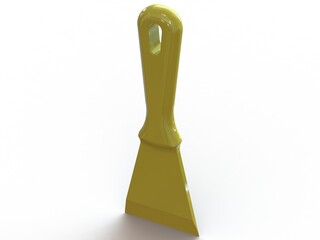 Plastic Hand Scraper with Hanging Hole 3D print model