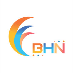 BHN letter technology Web logo design on white background. BHN uppercase monogram logo and typography for technology, business and real estate brand.
