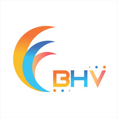 BHV letter technology Web logo design on white background. BHV uppercase monogram logo and typography for technology, business and real estate brand.
