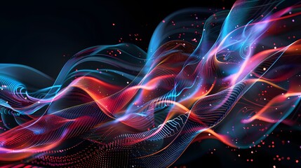 futuristic wave technology background 