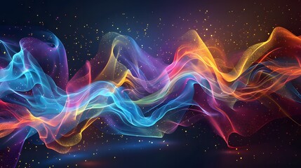 futuristic wave technology background 