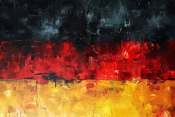Abstract German Flag illustration - obrazy, fototapety, plakaty