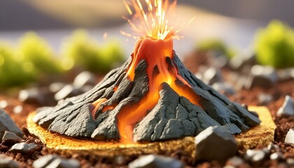 Vulcão em miniatura