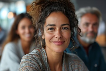Fototapeta premium smiling multicultural business team in a moder office