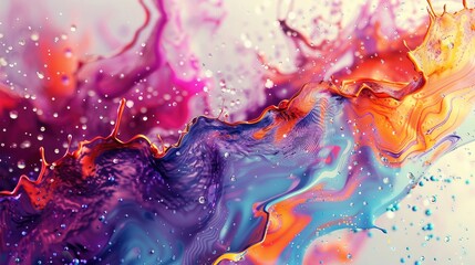 Abstract background with colorful oil paint splash