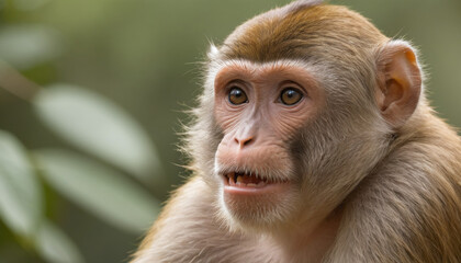 Obraz premium Monkey Close-Up with Intense Gaze