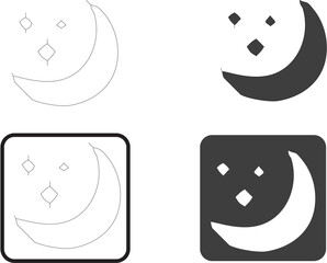 Enchanted fairy tale forest at night with glowing magical elements, fantasy landscape illustration