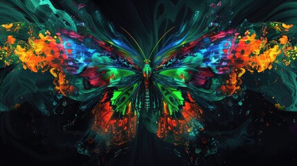 Abstract background with butterfly.
