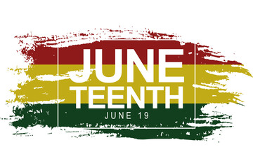 Happy Juneteenth june 19 freedom day background Vector illustration