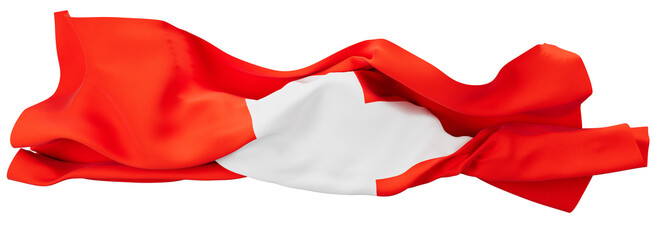 Swiss Flag Unfurling with the Classic White Cross on Radiant Red Silk