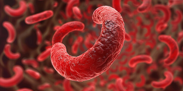 Irregularly shaped sickle cells indicate mutations and abnormalities.