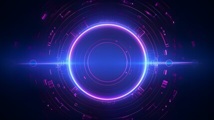 Obraz premium purple and blue Abstract technology background circles digital hi-tech technology design background. concept innovation. vector illustration