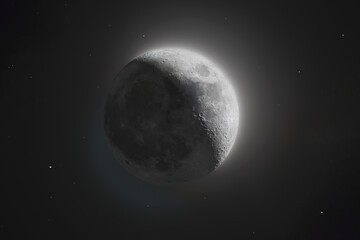 HDR photo of the moon