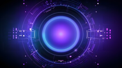 Fototapeta premium purple and blue Abstract technology background circles digital hi-tech technology design background. concept innovation. vector illustration