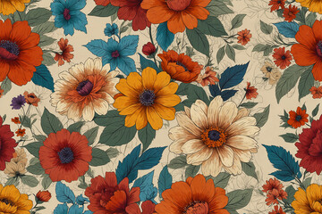 flowers background pattern seemless 