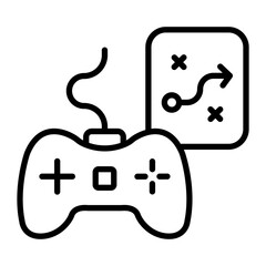 Game Plan Vector Line Icon