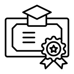 Phd Vector Line Icon