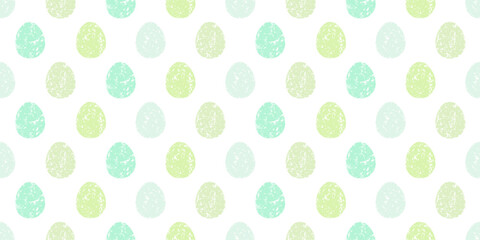 Cute illustration with colorful Easter eggs with watercolor texture, spring banner
