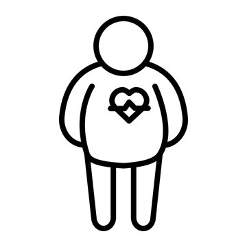 Obesity Vector Line Icon