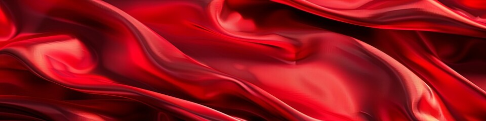 Obraz premium Luxurious Red Silk Texture Reflective Highlights