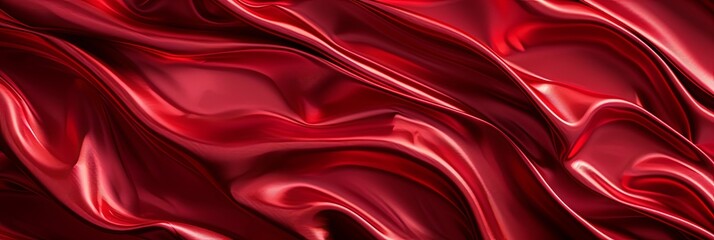 Obraz premium Luxurious Red Silk Texture Reflective Highlights