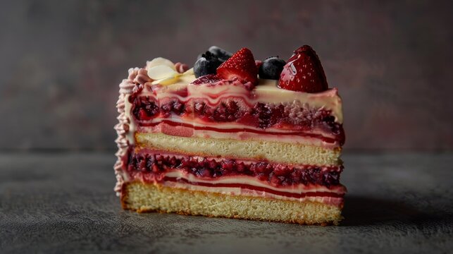 Patriotic American Flag Cake Design for Independence Day Celebration. Veterans Day, Memorial Day, Fourth of July Food Concept. Generative ai