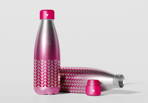 Two Sport Water Bottle Mockup